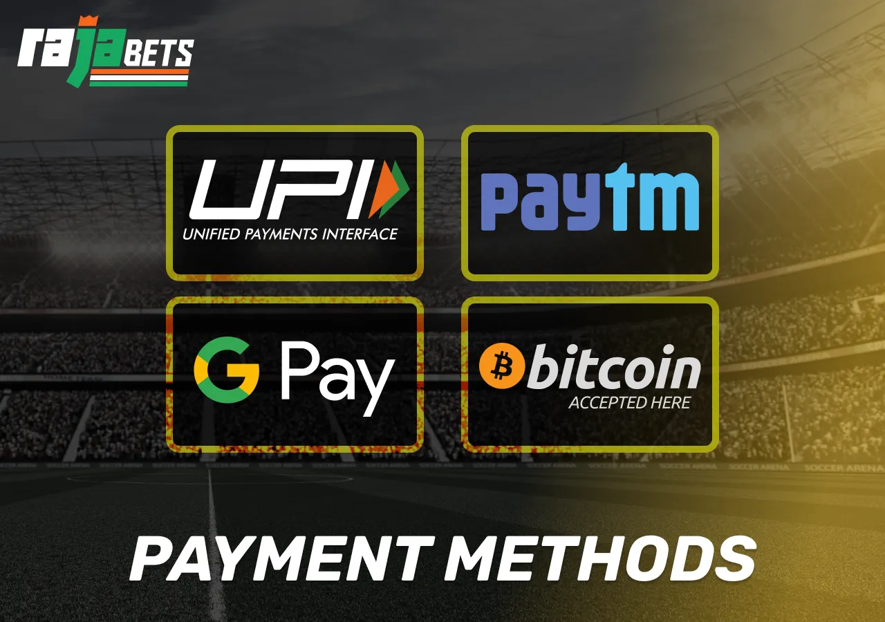 Rajabets payment methods in India